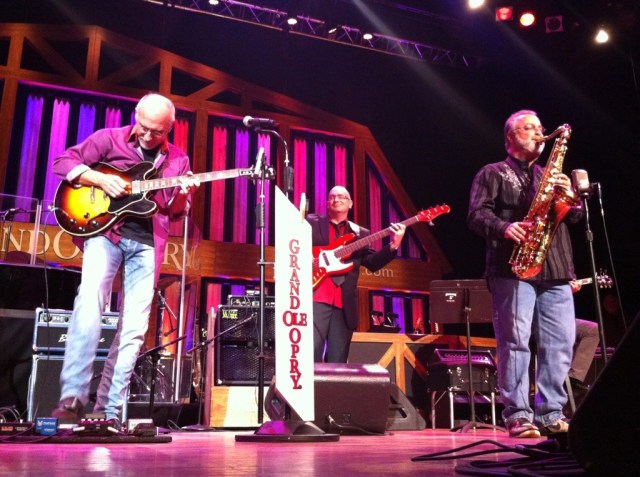 Sean O'Bryan Smith with Larry Carlton at Grand Ole Opry
